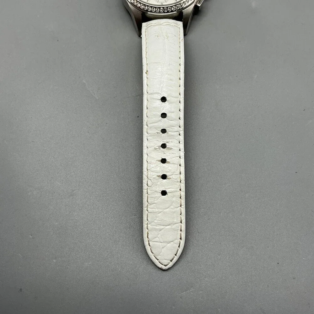 Michael Kors MK-5015 Womens Watch 38mm Crystals Leather Chronograph New Battery